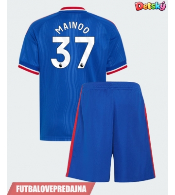 Lacne Dětský Futbalové dres Manchester United Kobbie Mainoo #37 2026-27 Krátky Rukáv - Preč (+ trenírky)